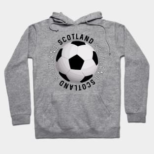 Black and White Scotland Football Design Hoodie